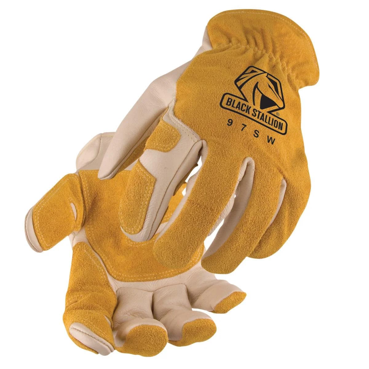 Black Stallion 97SW Grain Cowhide Driver Gloves with Reinforced Palm